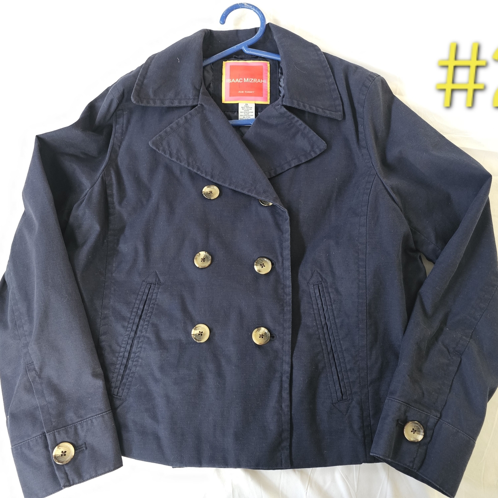 Isaac Mizrahi Women's Dark Blue Peacoat